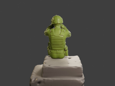 Conflict Scene Figurine Print ESFP1 009 3D-Druckmodell