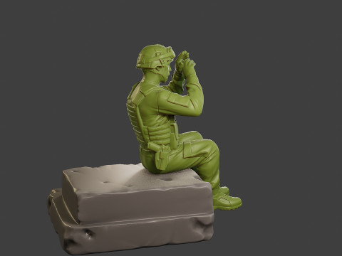 Conflict Scene Figurine Print ESFP1 009 3D-Druckmodell