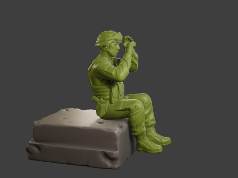 Conflict Scene Figurine Print ESFP1 009 3D-Druckmodell