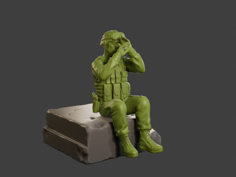 Conflict Scene Figurine Print ESFP1 009 3D-Druckmodell