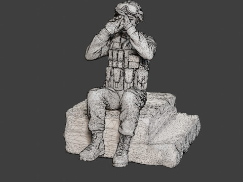 Conflict Scene Figurine Print ESFP1 009 3D-Druckmodell