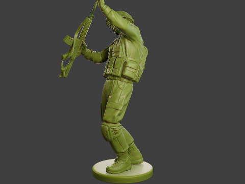 Conflict Scene Figurine Print ESFP1 011 Modello di stampa 3D