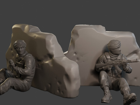 Conflict Scene Figurine Print ESFP1 012 3D 打印模型