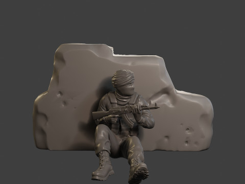 Conflict Scene Figurine Print ESFP1 012 Model Cetak 3D
