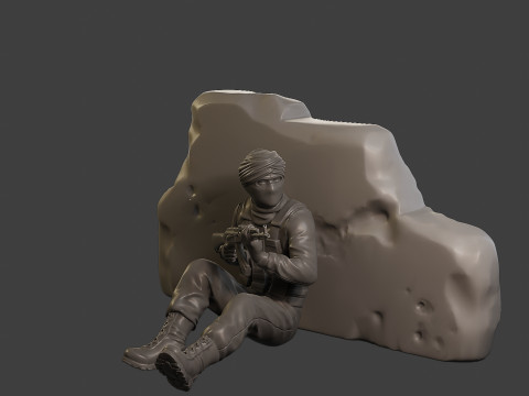 Conflict Scene Figurine Print ESFP1 012 Model Cetak 3D