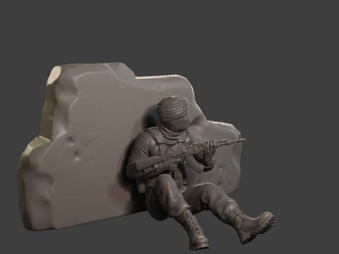 Conflict Scene Figurine Print ESFP1 012 Model Cetak 3D