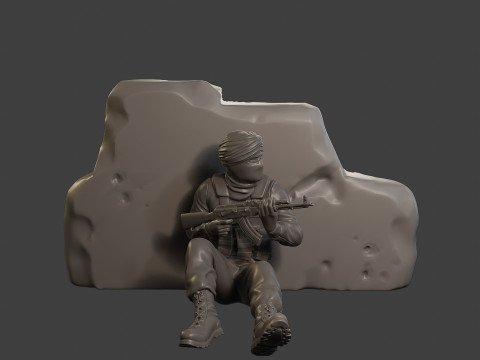 Conflict Scene Figurine Print ESFP1 012 Model Cetak 3D