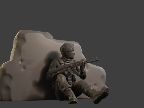 Conflict Scene Figurine Print ESFP1 012 Model Cetak 3D