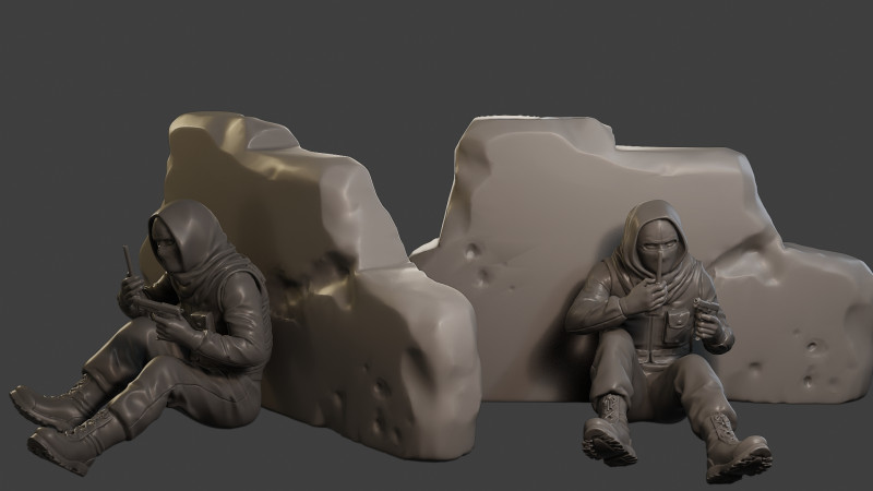 Conflict Scene Figurine Print ESFP1 013 3Dプリントモデル .c4d .max .obj .3ds .fbx .stl .blend