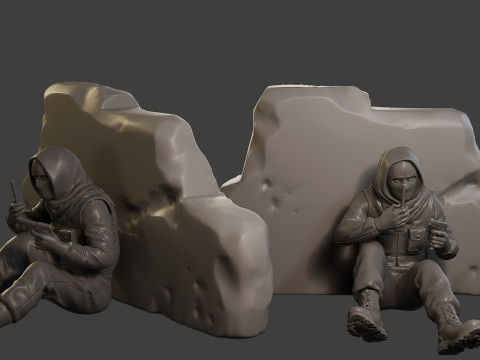 Conflict Scene Figurine Print ESFP1 013 3D 打印模型