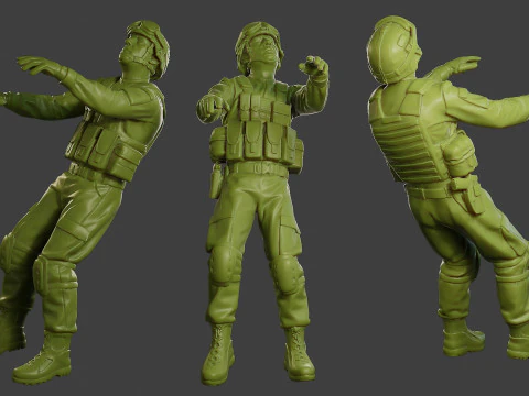 Konfliktszenen-Figurendruck ESFP1 Pack1 3D Druckmodell