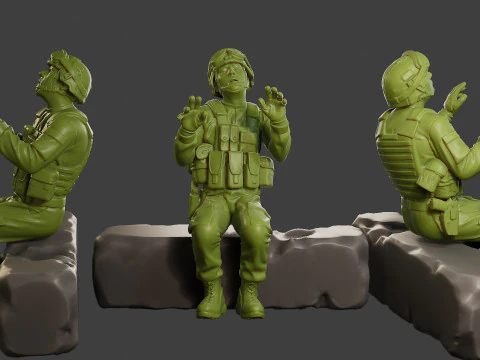 Konfliktszenen-Figurendruck ESFP1 Pack1 3D Druckmodell