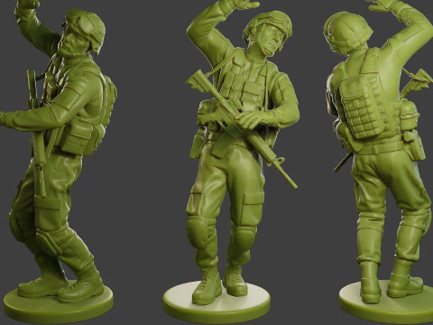 Konfliktszenen-Figurendruck ESFP1 Pack1 3D Druckmodell