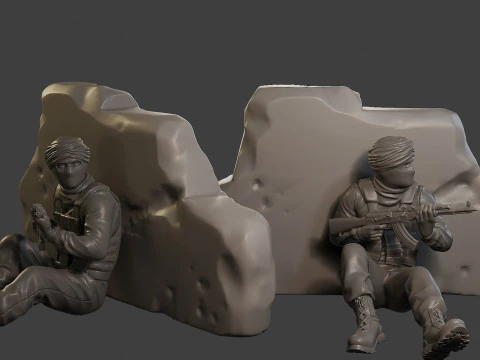 Konfliktszenen-Figurendruck ESFP1 Pack1 3D Druckmodell