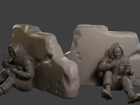 Konfliktszenen-Figurendruck ESFP1 Pack1 3D Druckmodell