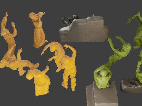 Konfliktszenen-Figurendruck ESFP1 Pack1 3D Druckmodell