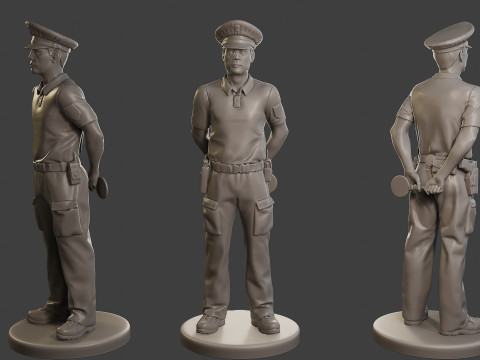 Male Slovac Traffic Police STP 001 3D Print Model