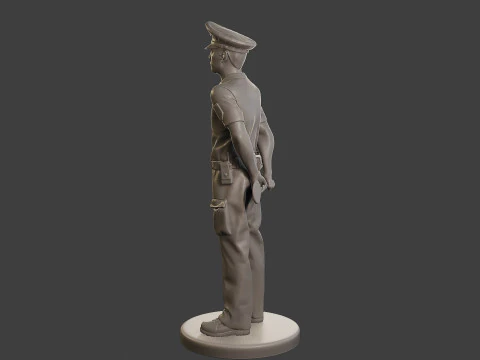 Male Slovac Traffic Police STP 001 3D Print Model