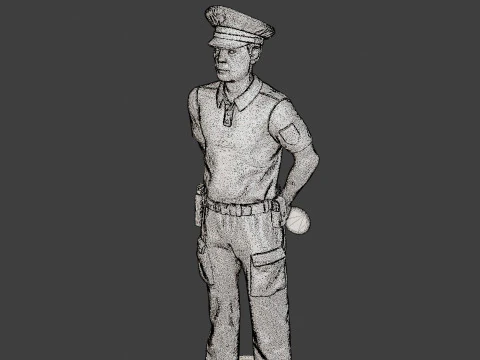 Male Slovac Traffic Police STP 001 3D Print Model
