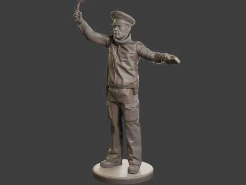 Male Slovac Traffic Police STP 002 3D Print Model