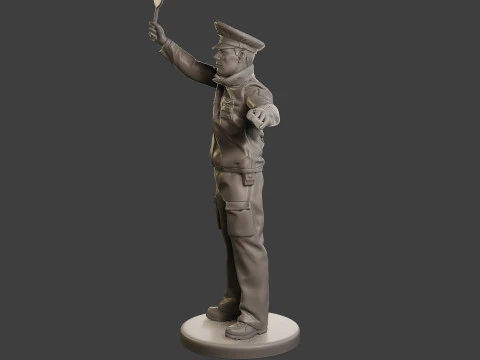 Male Slovac Traffic Police STP 002 3D Print Model