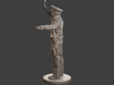 Male Slovac Traffic Police STP 002 3Dプリントモデル