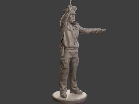 Male Slovac Traffic Police STP 002 3D Print Model