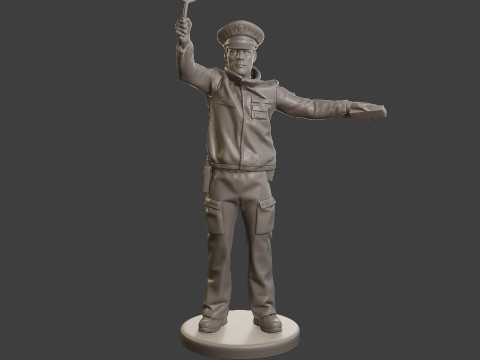Male Slovac Traffic Police STP 002 3Dプリントモデル