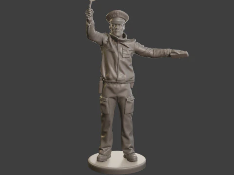 Male Slovac Traffic Police STP 002 3D Print Model