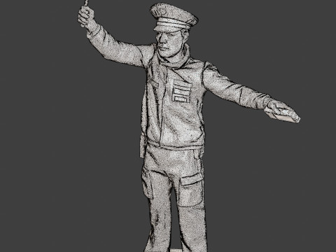 Male Slovac Traffic Police STP 002 3Dプリントモデル
