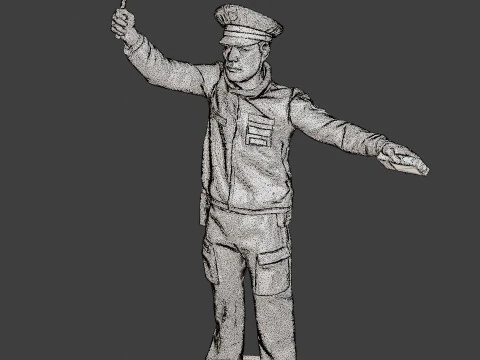 Male Slovac Traffic Police STP 002 3D Print Model