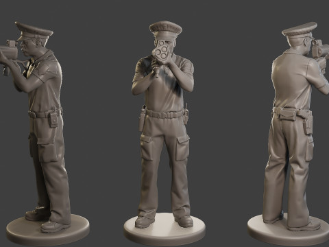 Male Slovac Traffic Police STP 003 3D Print Model