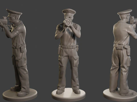 Pol&iacute;cia de Tr&acirc;nsito Eslovaca Masculina STP 003 Modelo de Impressão 3D