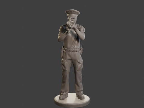 Male Slovac Traffic Police STP 003 3D Print Model