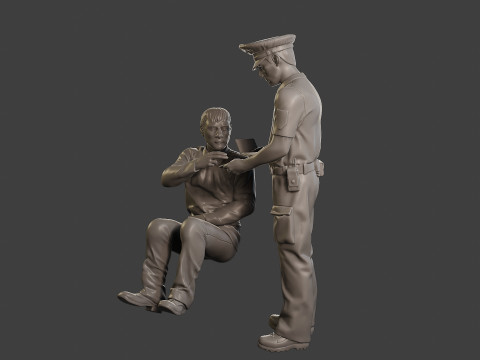 Male Slovac Traffic Police STP 004 3D Print Model
