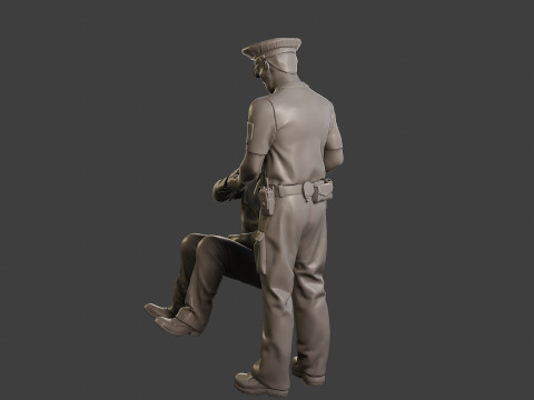Male Slovac Traffic Police STP 004 3D Print Model