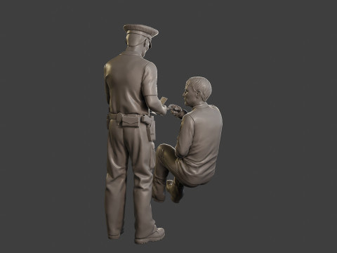 Male Slovac Traffic Police STP 004 3D Print Model
