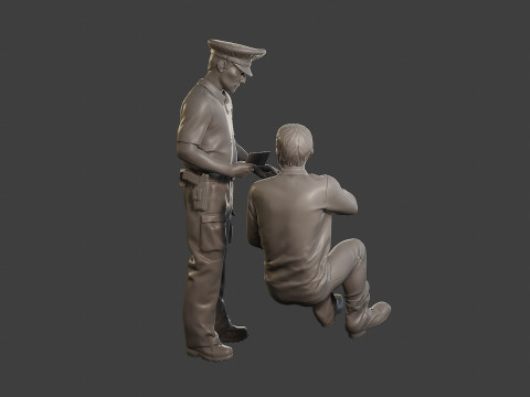 Male Slovac Traffic Police STP 004 3D Print Model