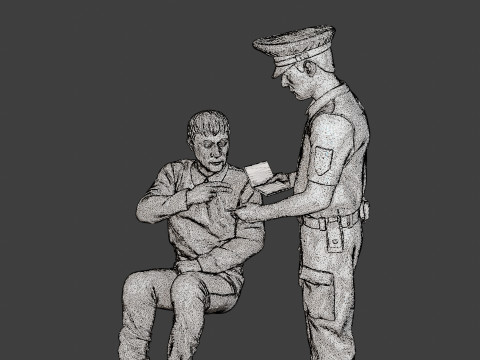 Male Slovac Traffic Police STP 004 3D Print Model