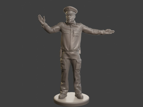 Male Slovac Traffic Police STP 005 3Dプリントモデル