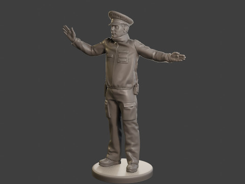 Male Slovac Traffic Police STP 005 3Dプリントモデル