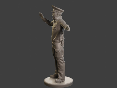 Male Slovac Traffic Police STP 005 3Dプリントモデル