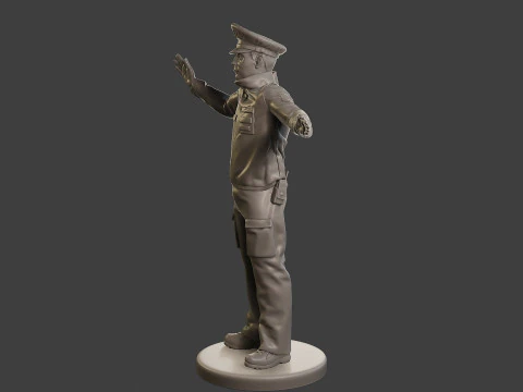 男性スロバキア交通警察 STP 005 3Dプリントモデル