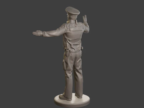 男性スロバキア交通警察 STP 005 3Dプリントモデル