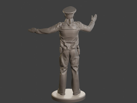 Male Slovac Traffic Police STP 005 3Dプリントモデル
