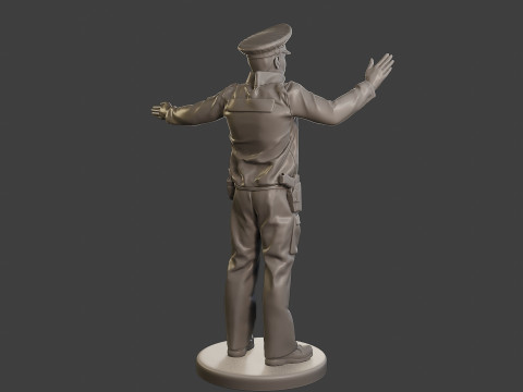 Male Slovac Traffic Police STP 005 3Dプリントモデル