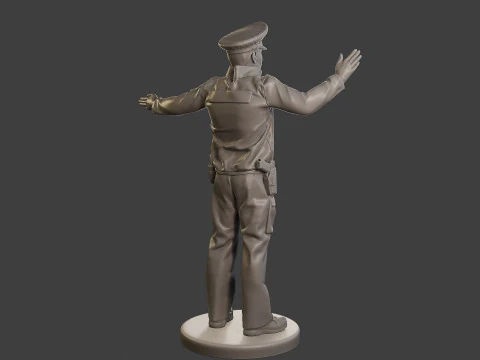 男性スロバキア交通警察 STP 005 3Dプリントモデル