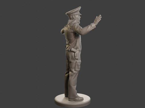 Male Slovac Traffic Police STP 005 3Dプリントモデル