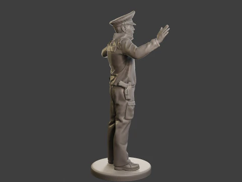 男性スロバキア交通警察 STP 005 3Dプリントモデル