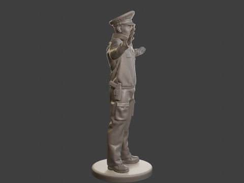 Male Slovac Traffic Police STP 005 3Dプリントモデル